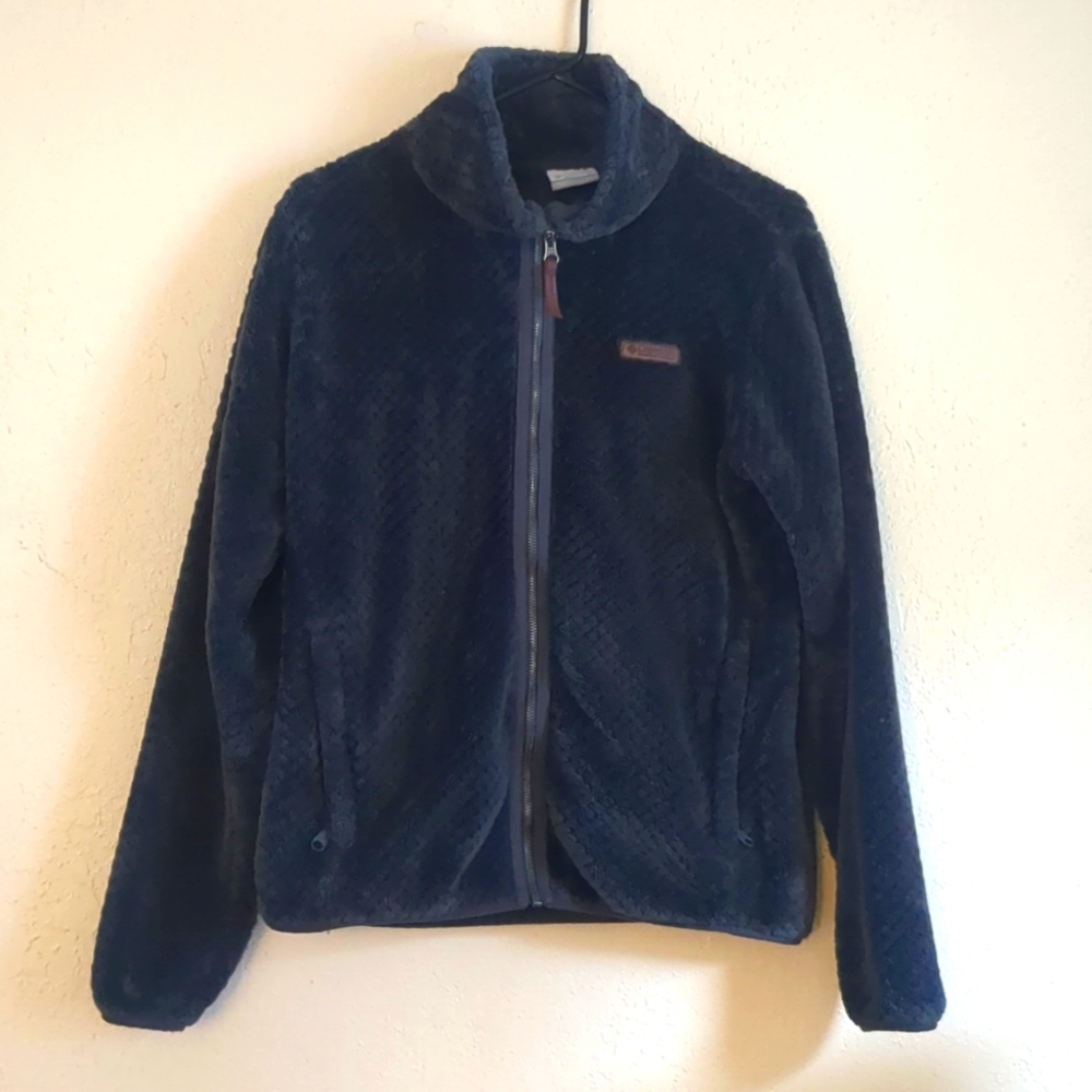 Columbia Fireside Soft Fleece Sherpa Full Zip Hoodie Large Plush Pockets NWOT